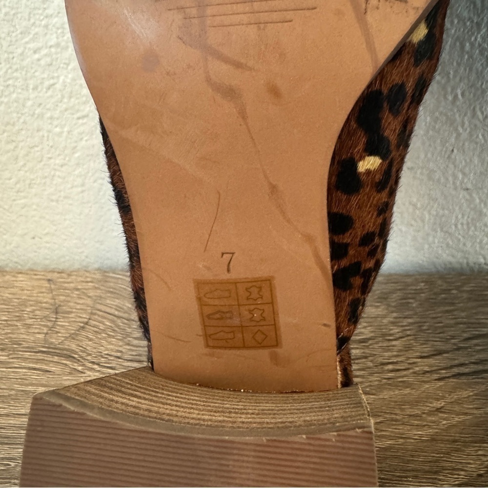 Madewell The Carey Mule in Painted Leopard Calf Hair, Size 7 - Picture 8 of 9